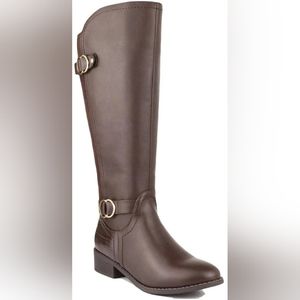 NWT Karen Scott Leandraa Extra Wide-Calf Riding Boots-9.5W